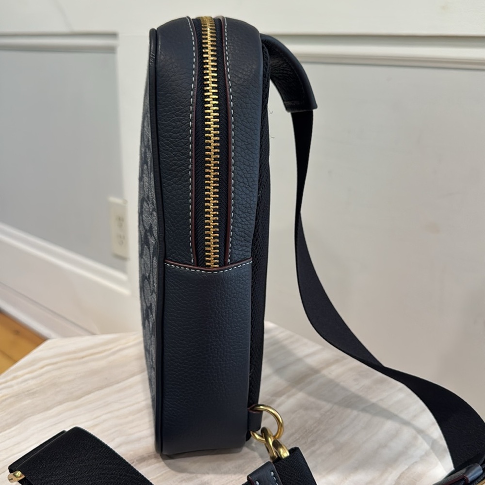 Coach Bag Denim Signature Crossbody Fanny Messenger - Picture 7 of 17